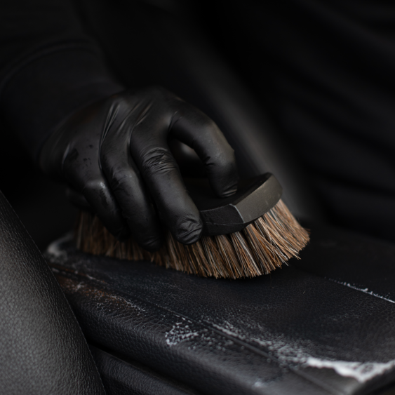 Leather Brush Horse Hair